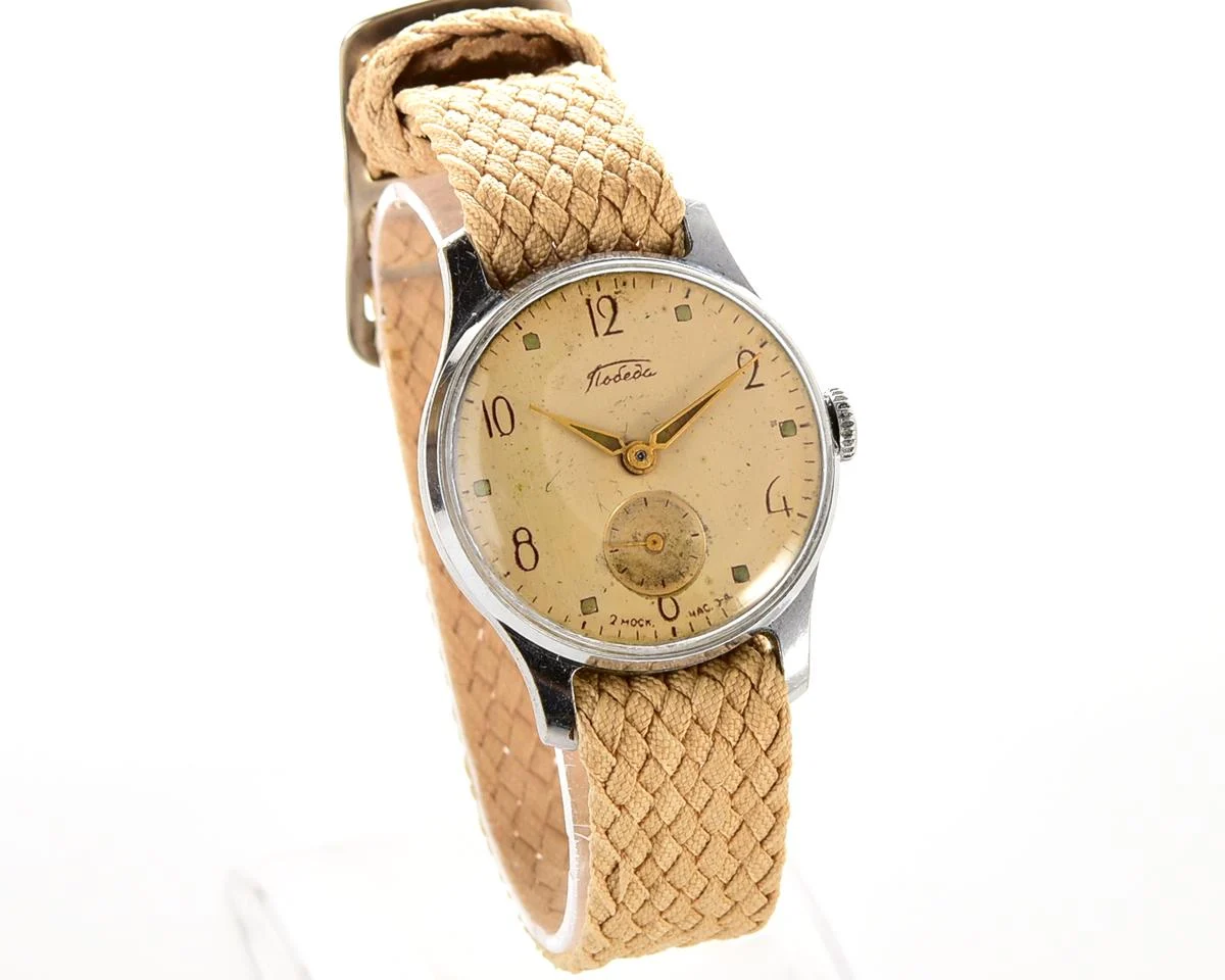 Vintage Soviet mechanical Pobeda wrist watch