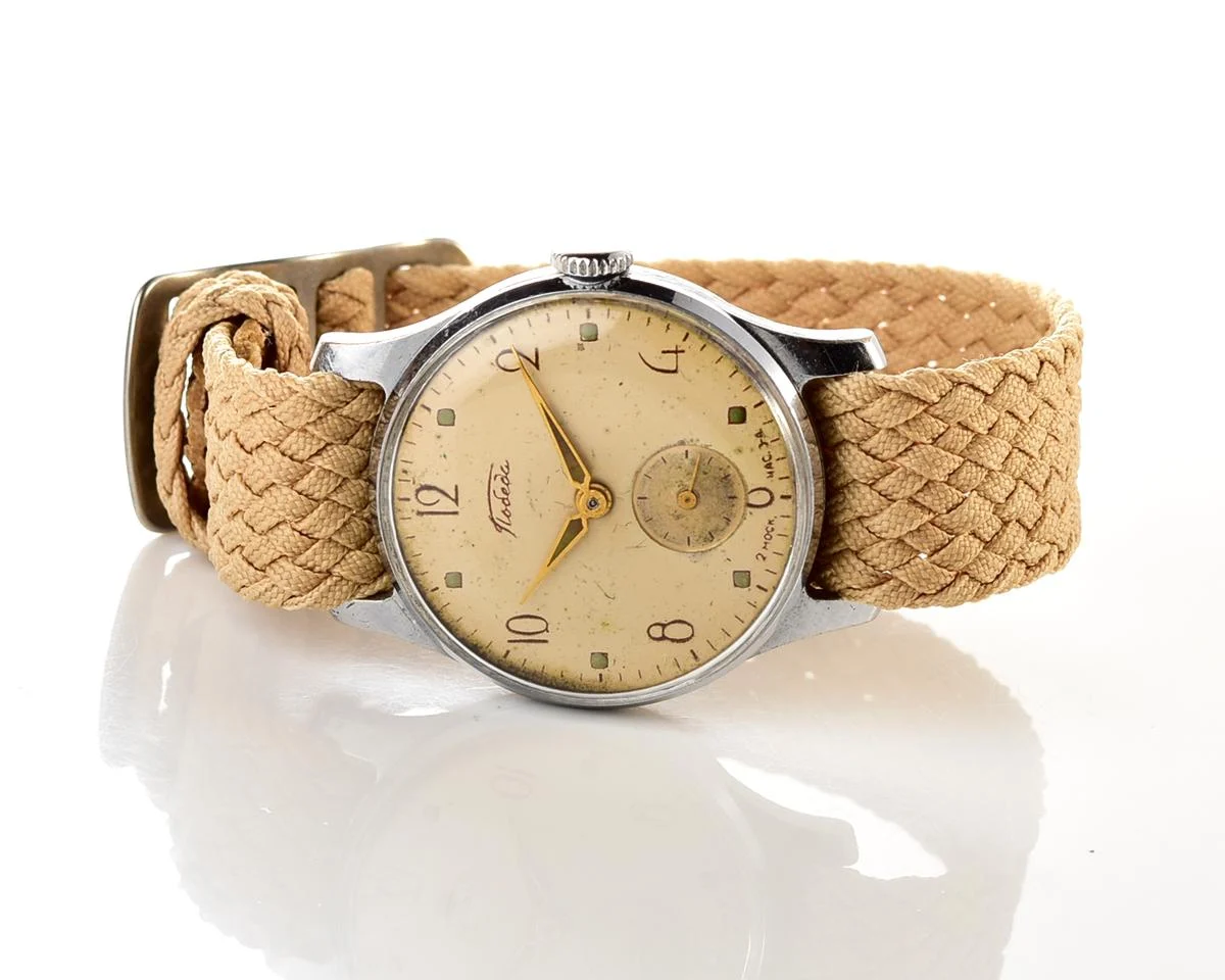 Vintage Soviet mechanical Pobeda wrist watch