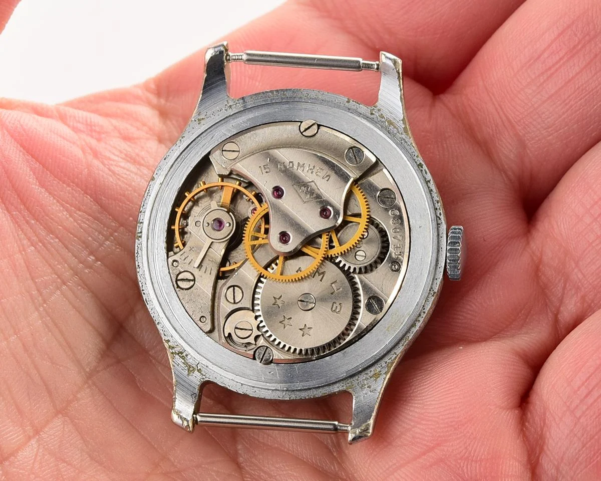 Vintage Soviet mechanical Pobeda wrist watch