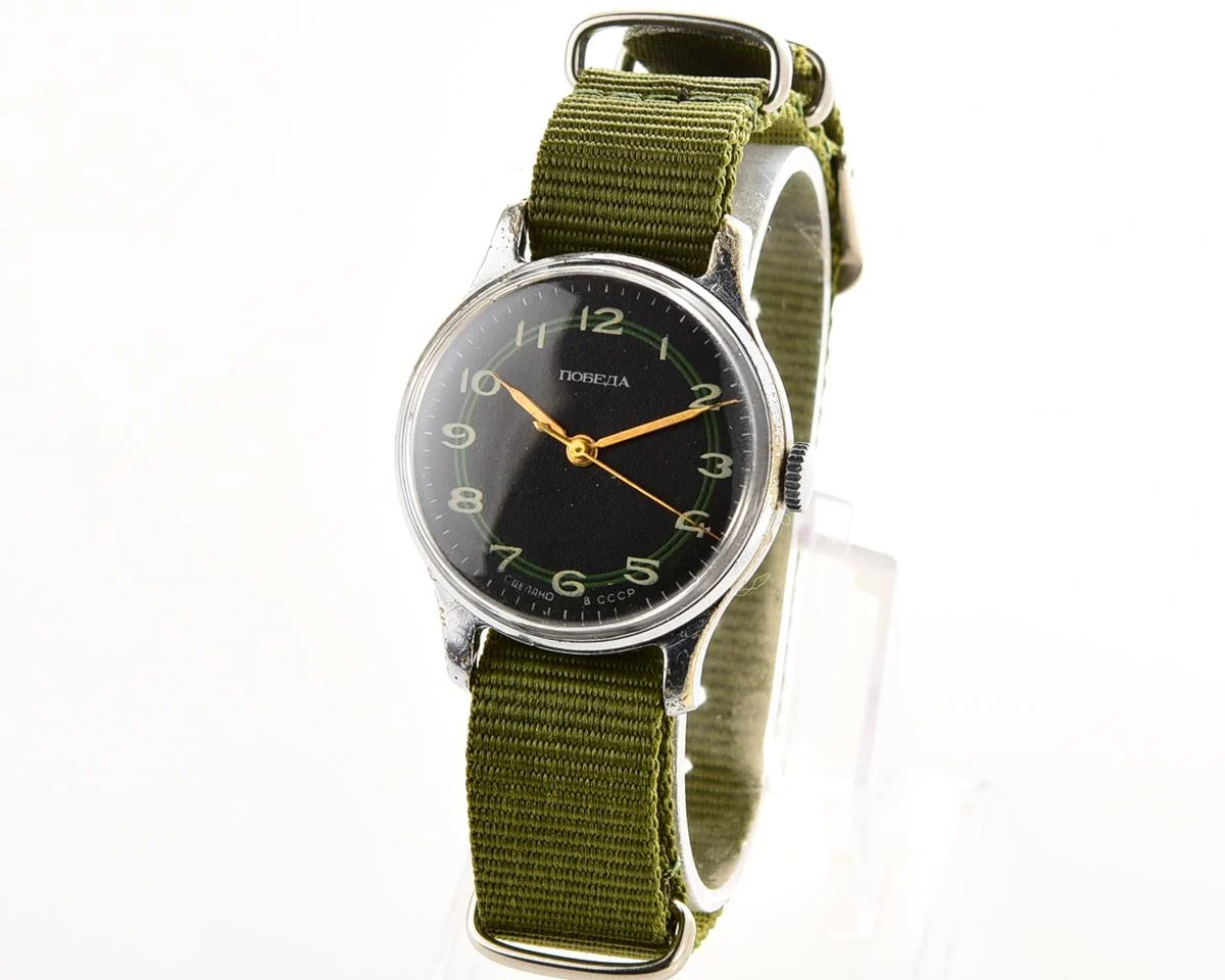 Vintage Soviet mechanical Pobeda wrist watch