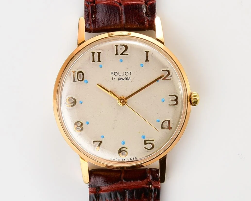 Beautiful vintage mechanical Poljot, gold-plated AU20