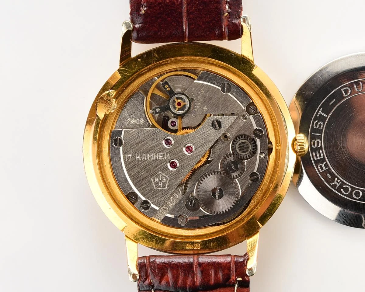 Beautiful vintage mechanical Poljot, gold-plated AU20