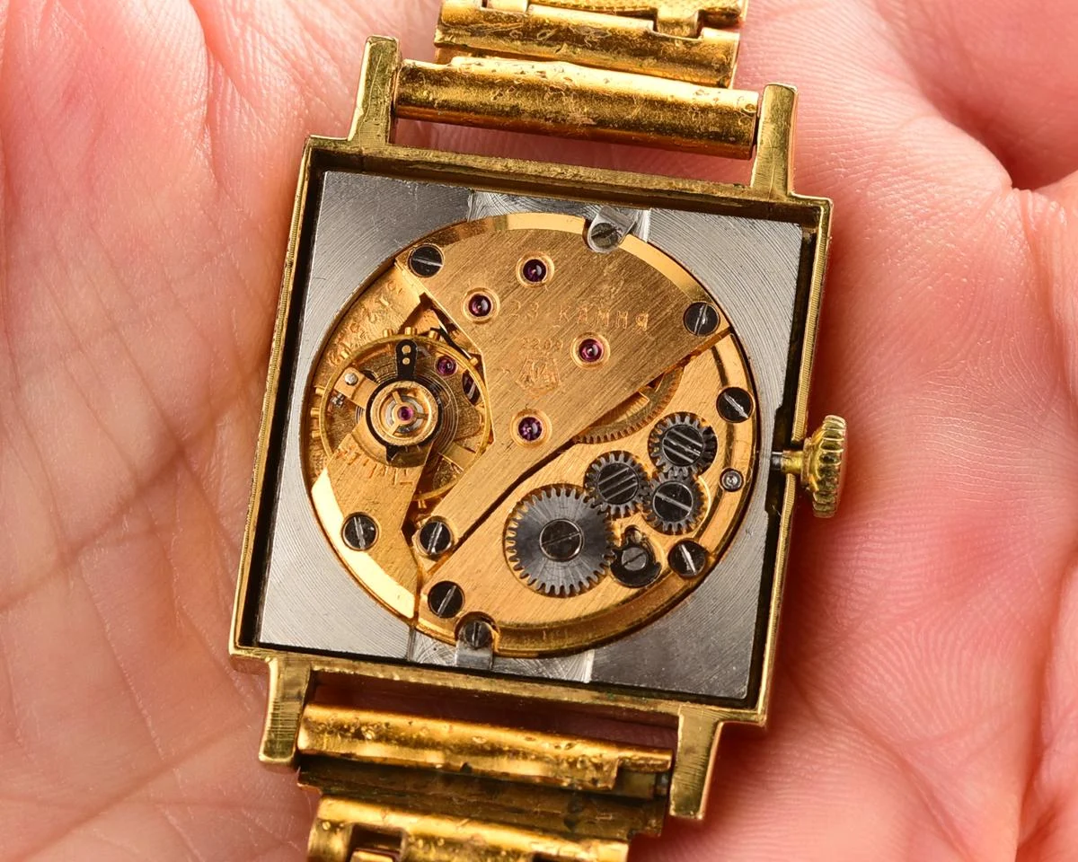 Rare! Beautiful vintage Poljot De Luxe mechanical gold-plated watch with original gold-plated bracelet