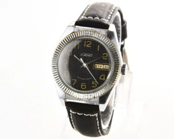 Raketa vintage mechanical wrist watch with double calendar