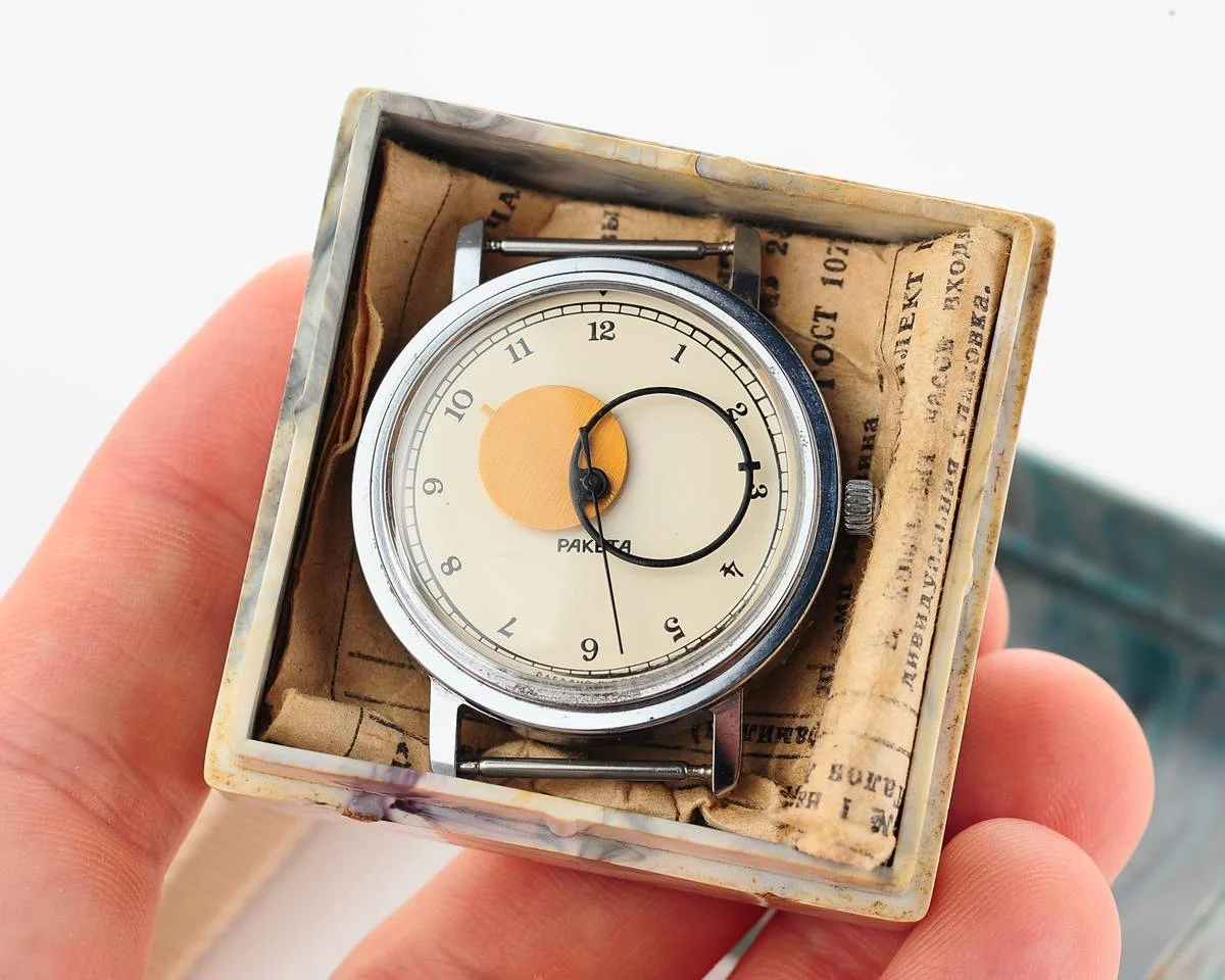 watch Raketa Copernicus white with box&passport 10291-0042