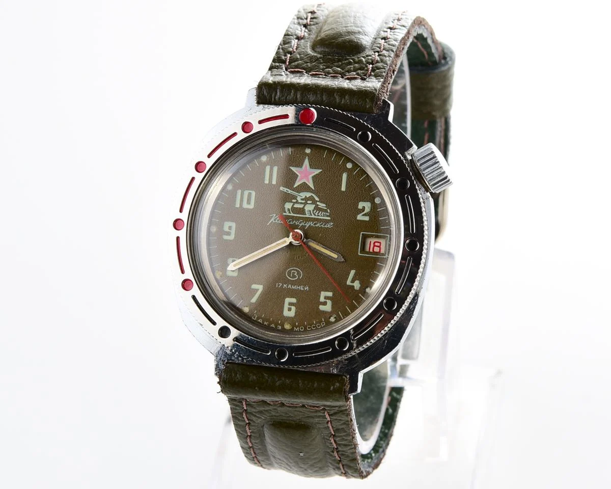 Vostok Komandirskie Tank mechanical watch limited series – “Zakaz MO CCCP”