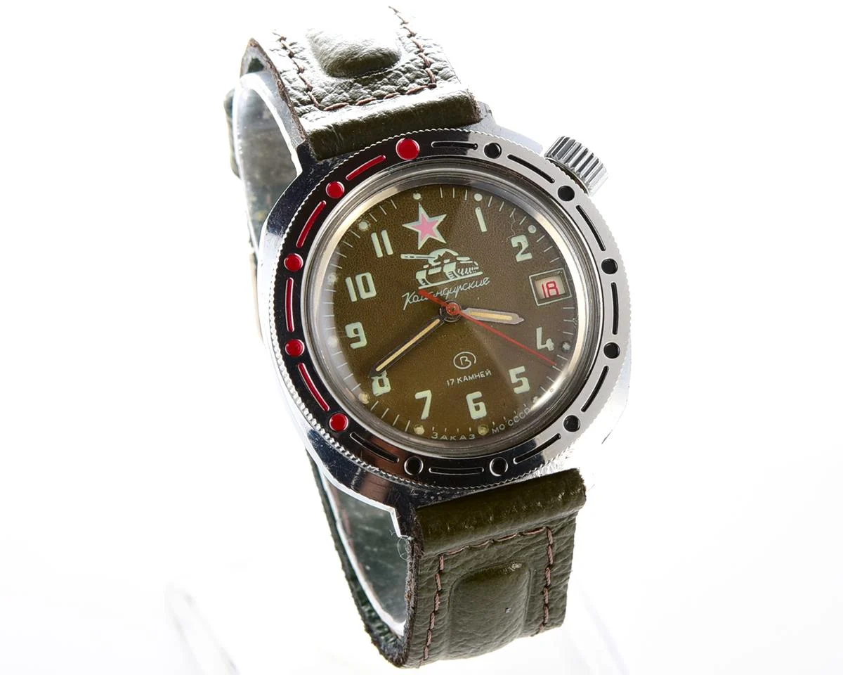 Vostok Komandirskie Tank mechanical watch limited series – “Zakaz MO CCCP”