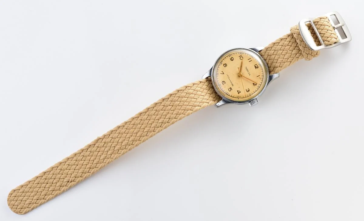 Vintage Pobeda watch with central seconds hand, from 1955