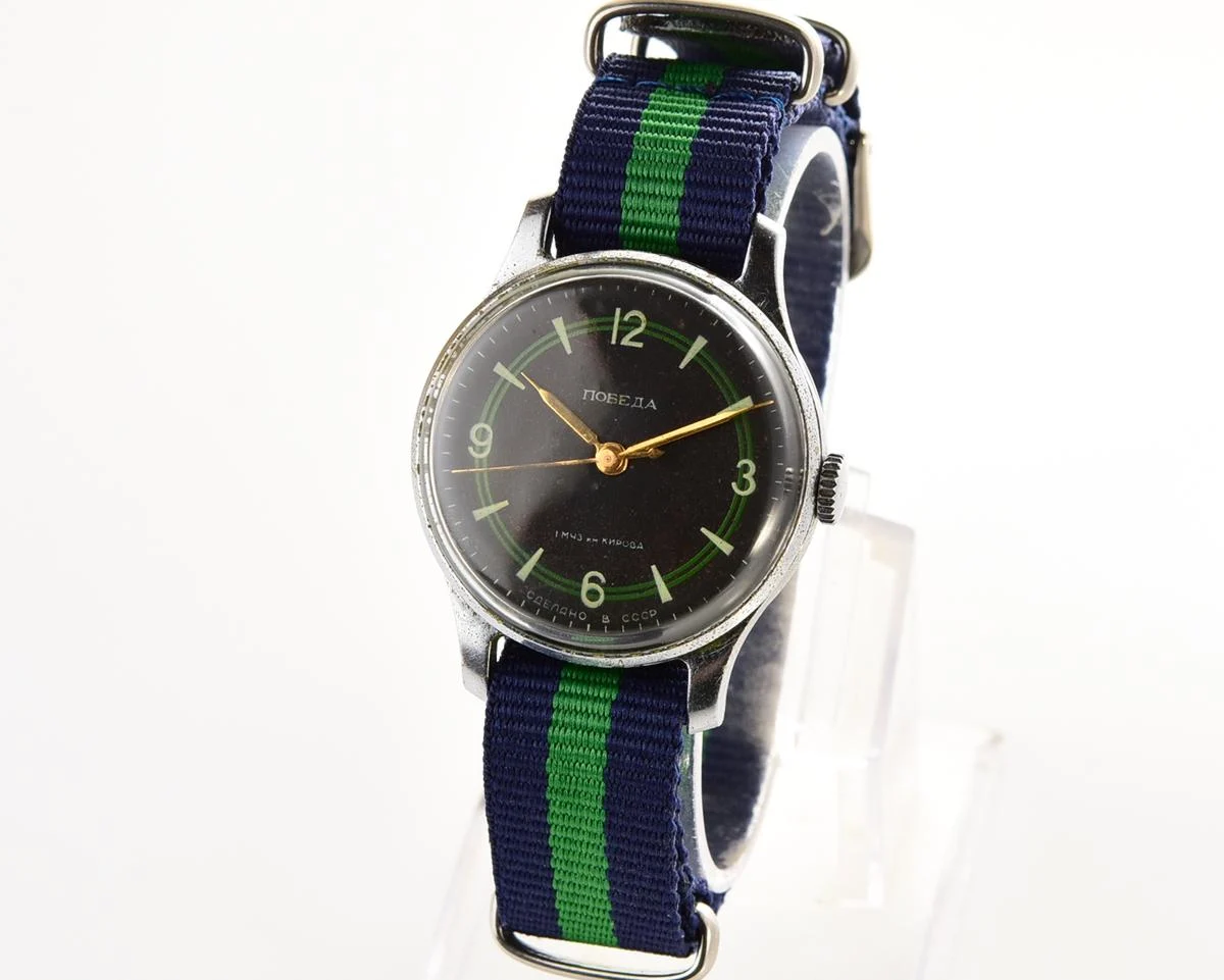 Vintage Soviet mechanical Pobeda wrist watch