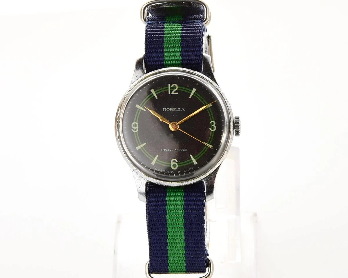 Vintage Soviet mechanical Pobeda wrist watch