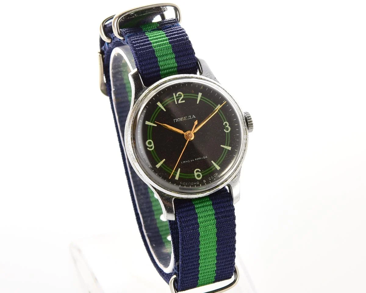 Vintage Soviet mechanical Pobeda wrist watch