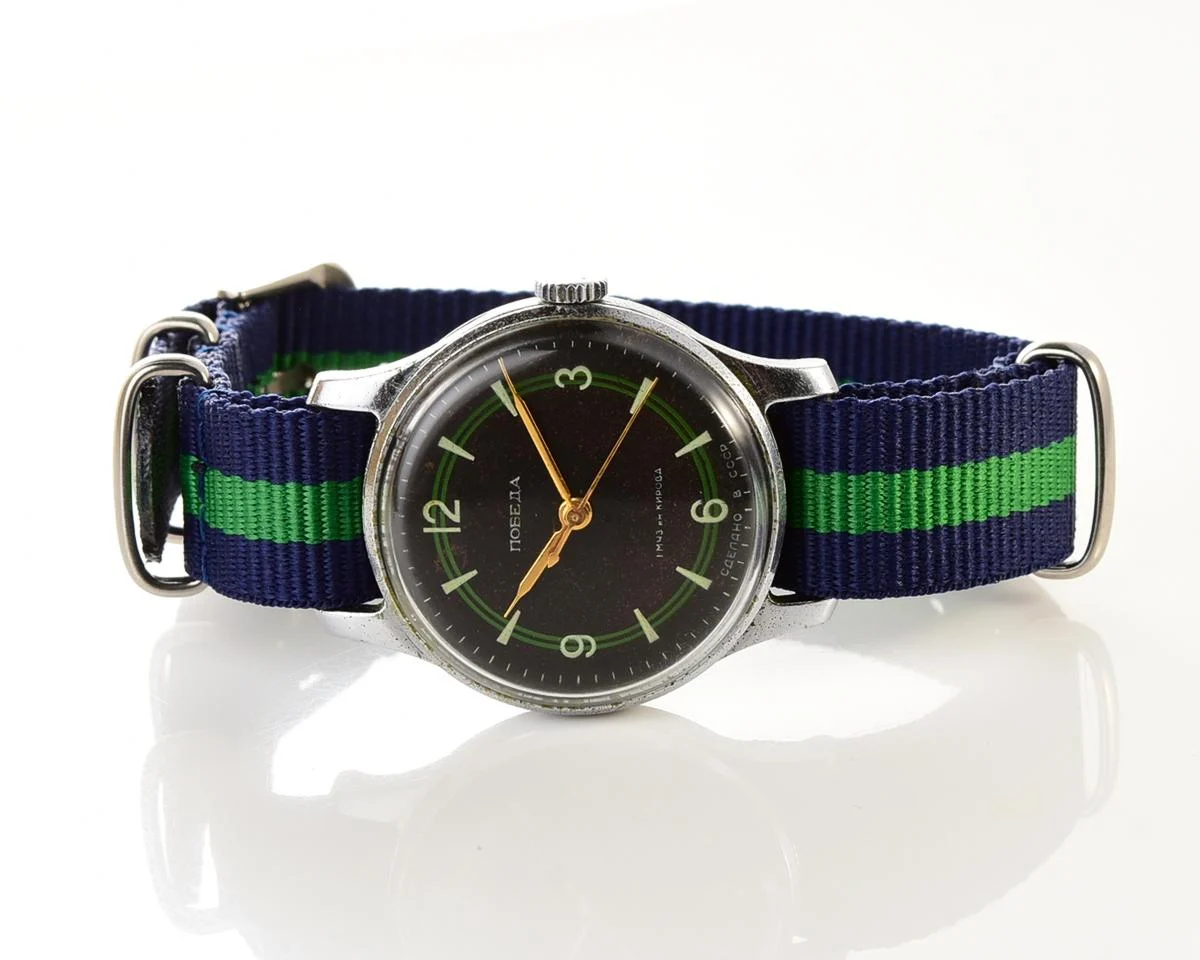 Vintage Soviet mechanical Pobeda wrist watch