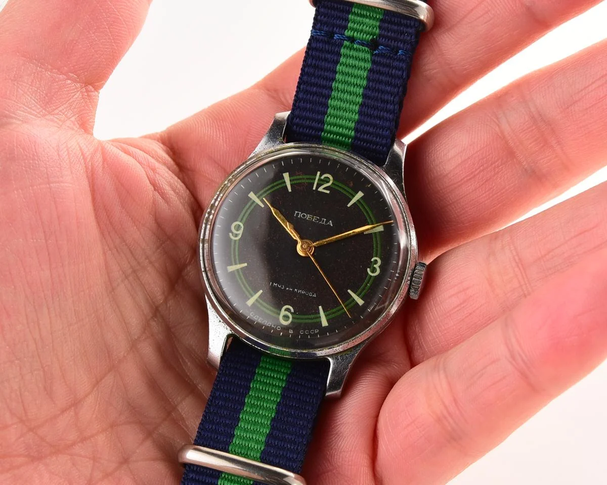 Vintage Soviet mechanical Pobeda wrist watch