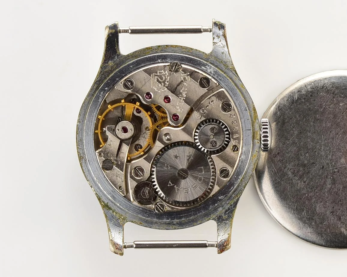 Vintage Soviet mechanical Pobeda wrist watch from 4th quarter 1955