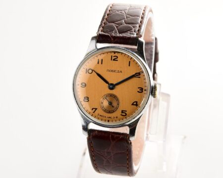 Excellent soviet POBEDA watch with bronze dial, 2nd quarter of 1955