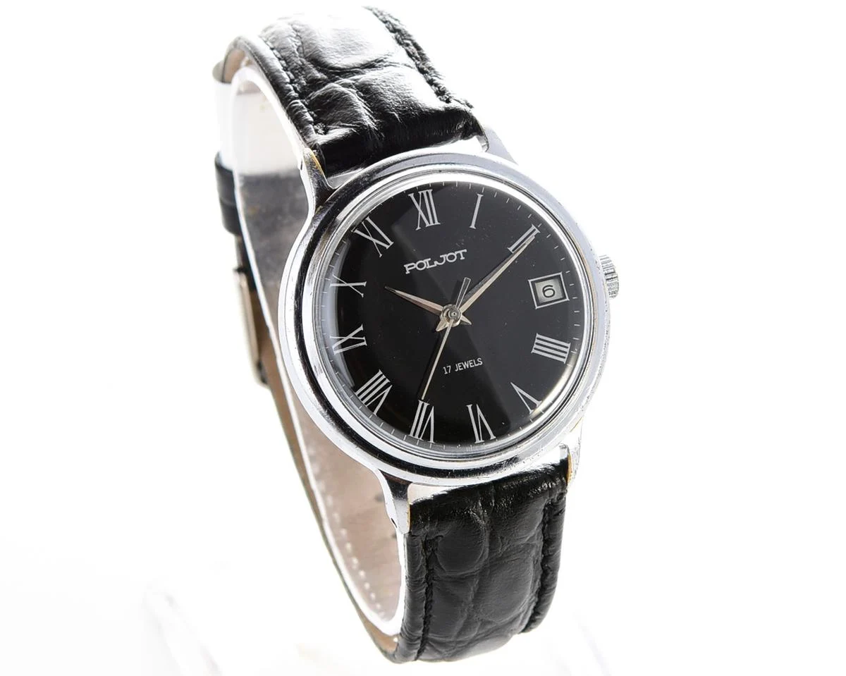 Soviet Poljot mechanical wrist watch - Roman numerals on the dial