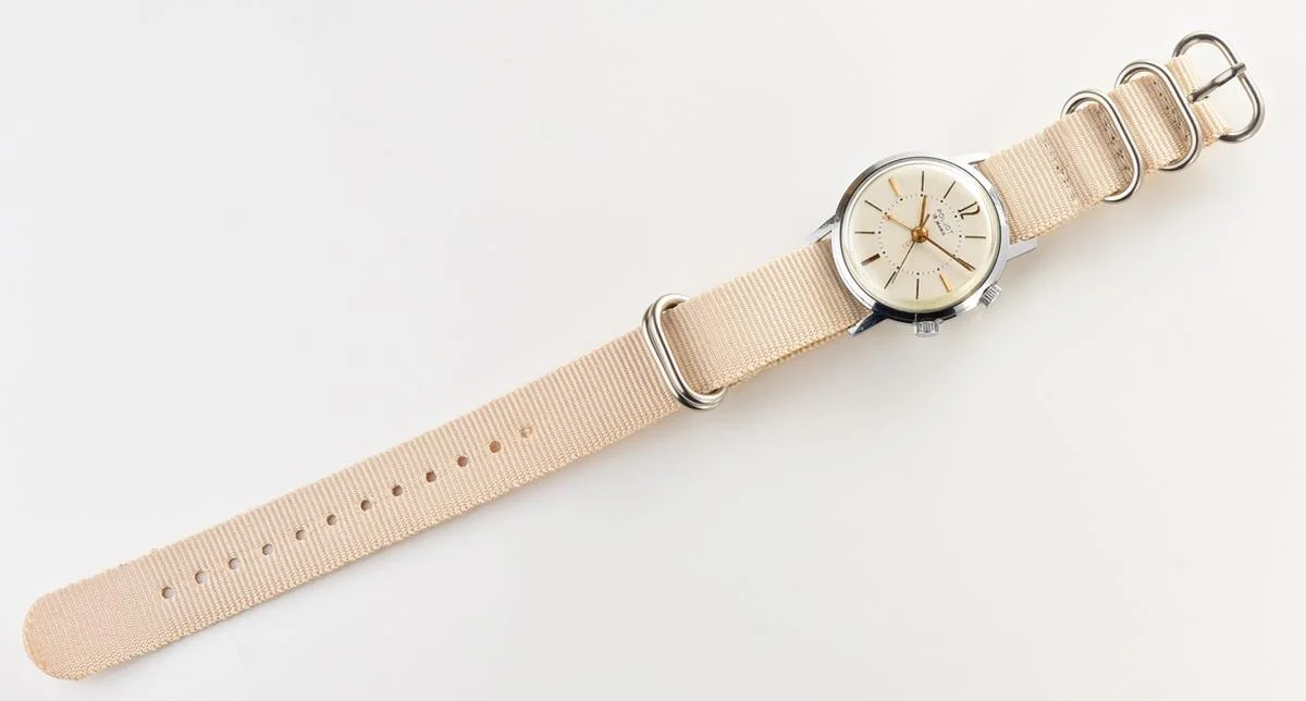Soviet Poljot mechanical watch with alarm clock function