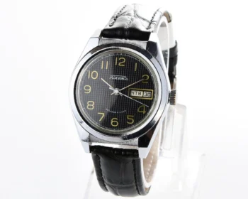 Raketa vintage mechanical wrist watch with double calendar
