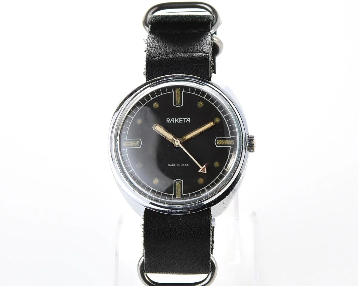 Soviet Raketa military style mechanical watch