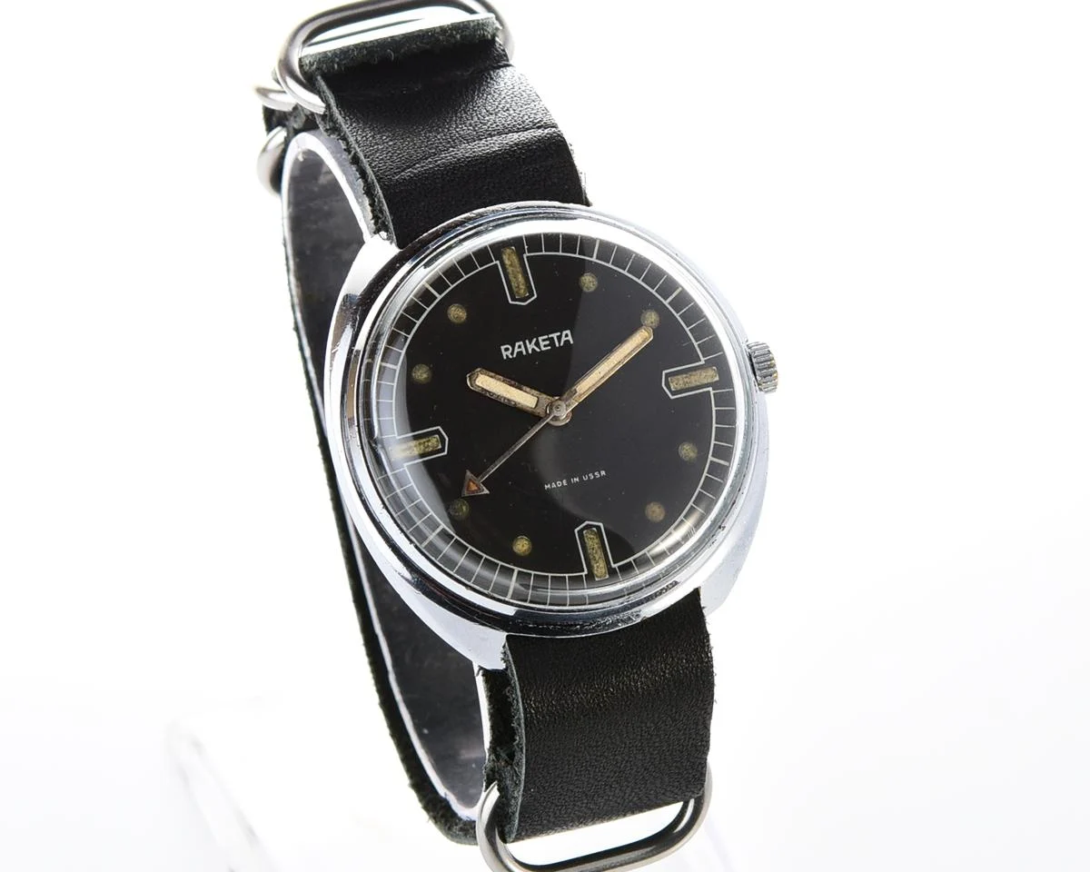 Soviet Raketa military style mechanical watch