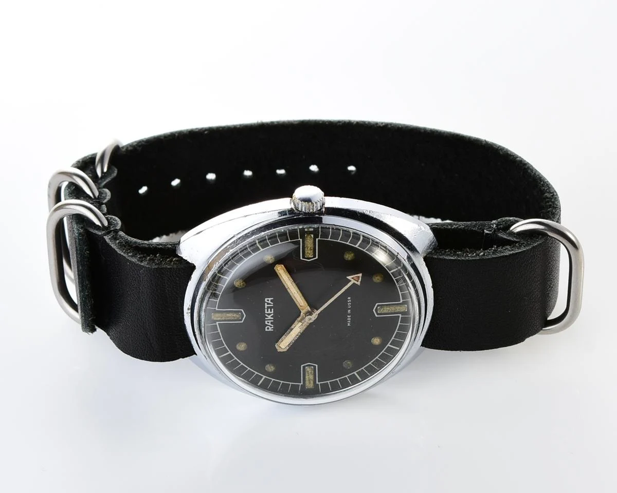 Soviet Raketa military style mechanical watch