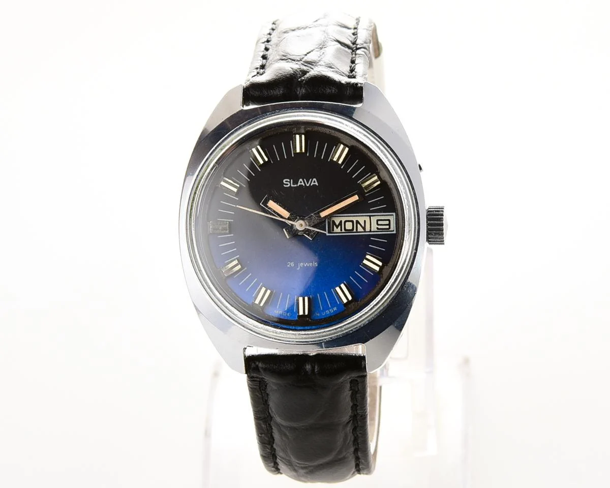 Slava Soviet mechanical vintage watch
