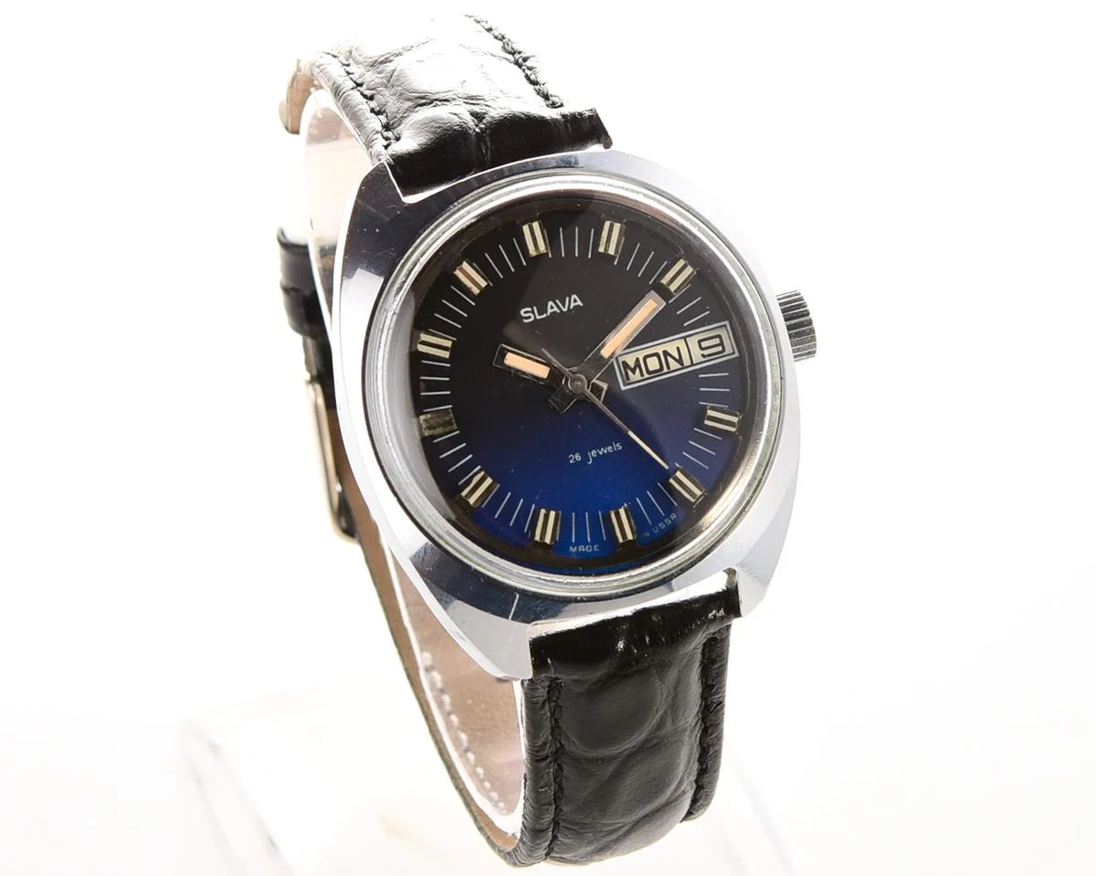 Slava Soviet mechanical vintage watch