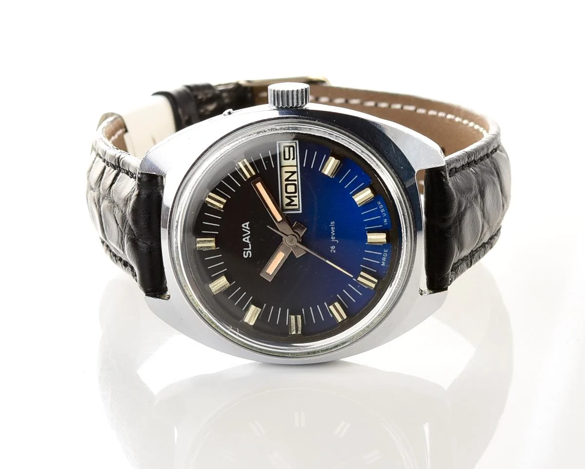 Slava Soviet mechanical vintage watch