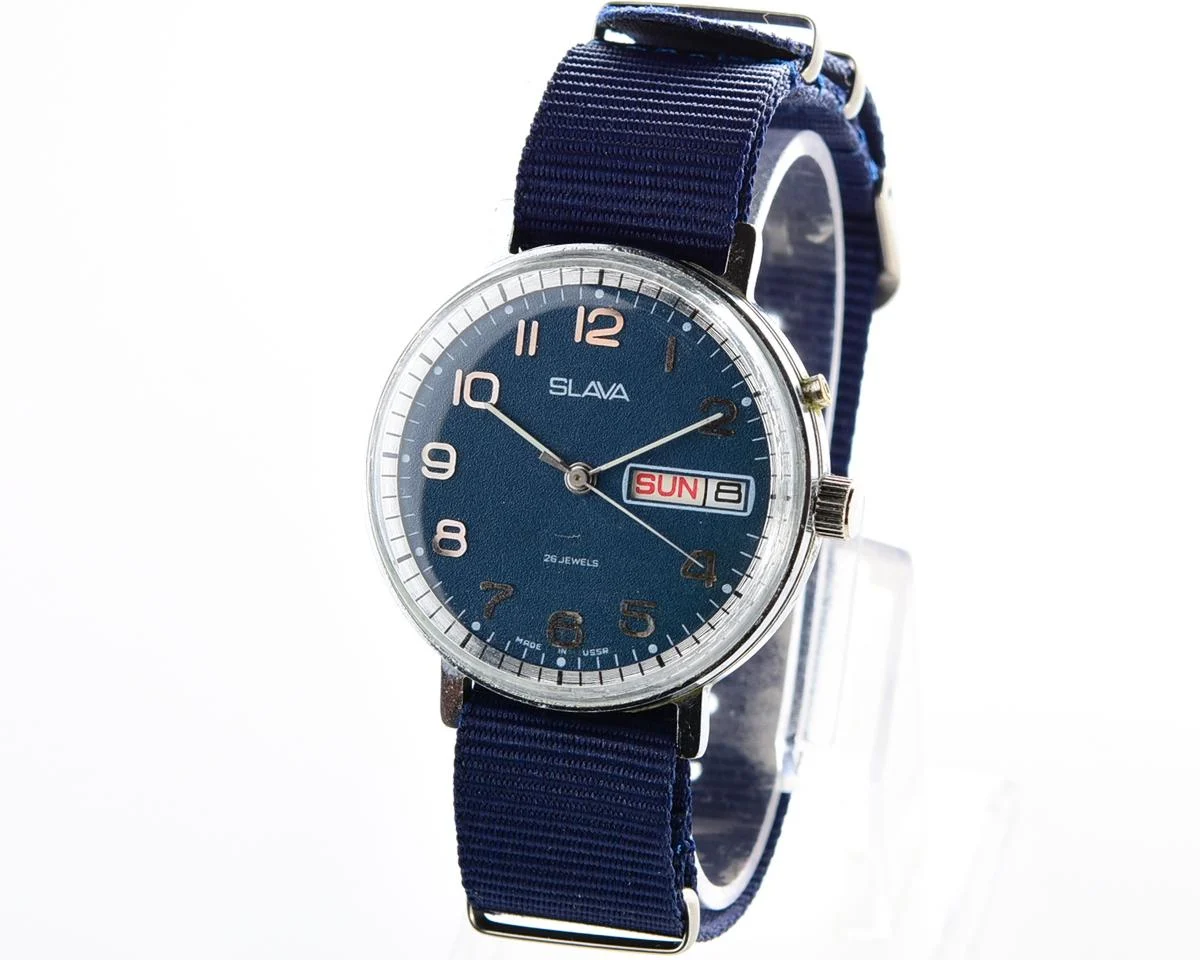 Vintage Slava Soviet mechanical watch