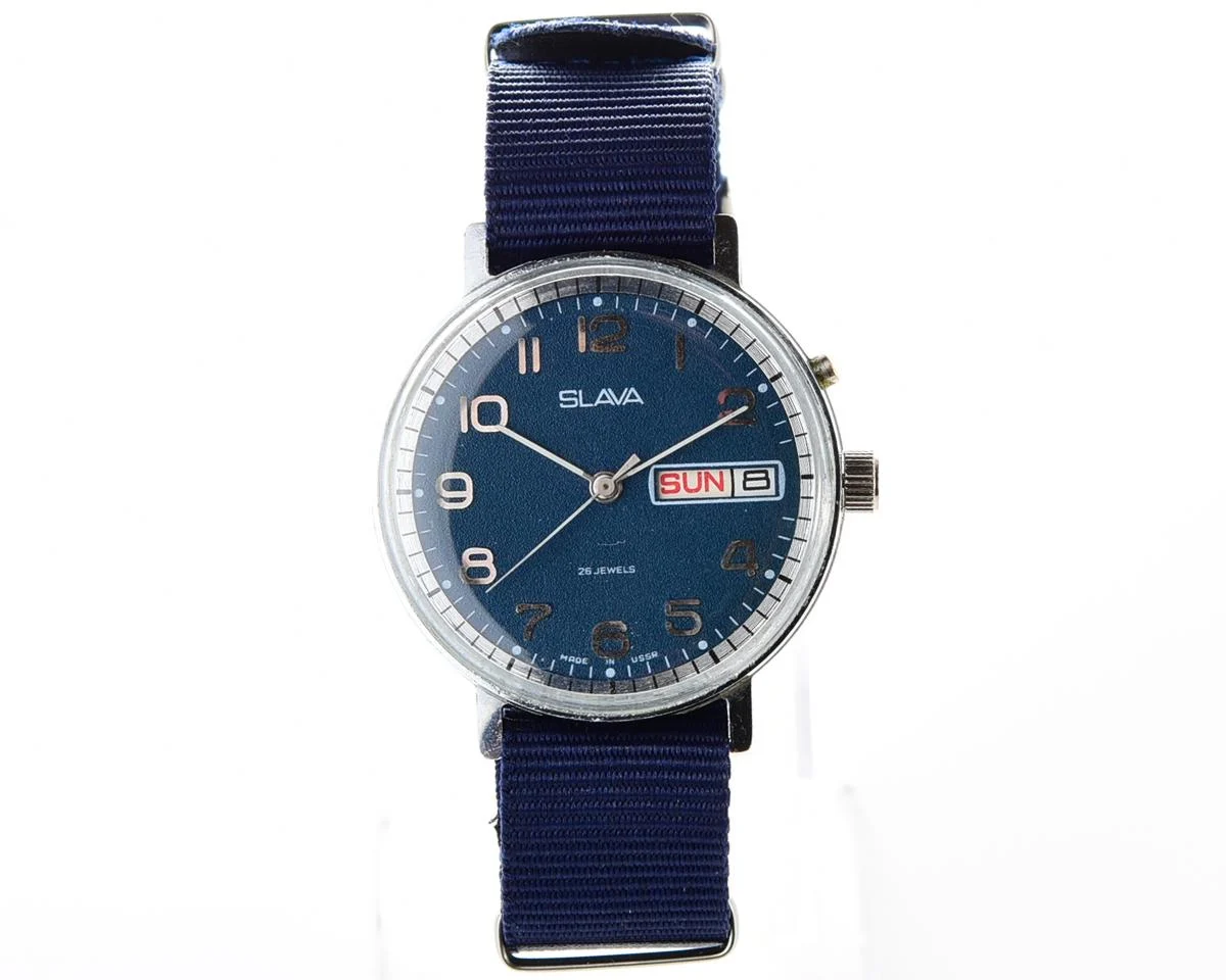 Vintage Slava Soviet mechanical watch