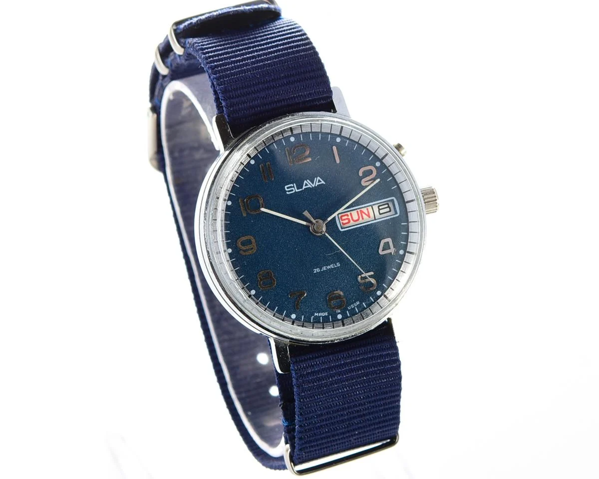 Vintage Slava Soviet mechanical watch