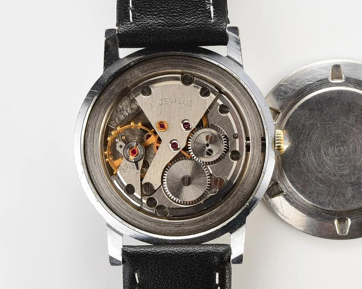 Rare: Jean Cardot mechanical watch - with "unbreakable" mainspring!