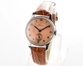 Excellent Soviet Pobeda watch with bronze dial, 4th quarter of 1958