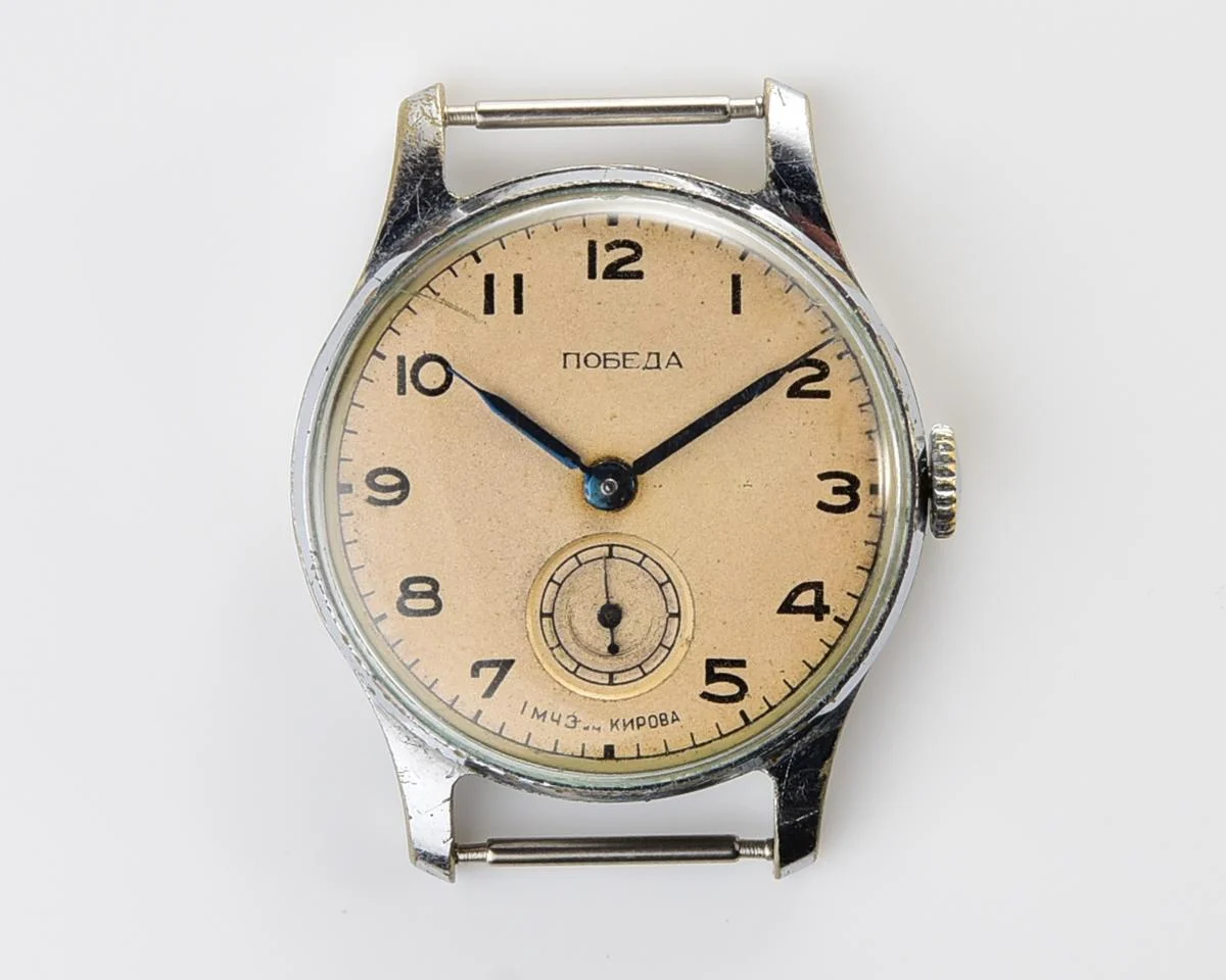 Vintage Soviet mechanical Pobeda wrist watch, 1st quarter 1951