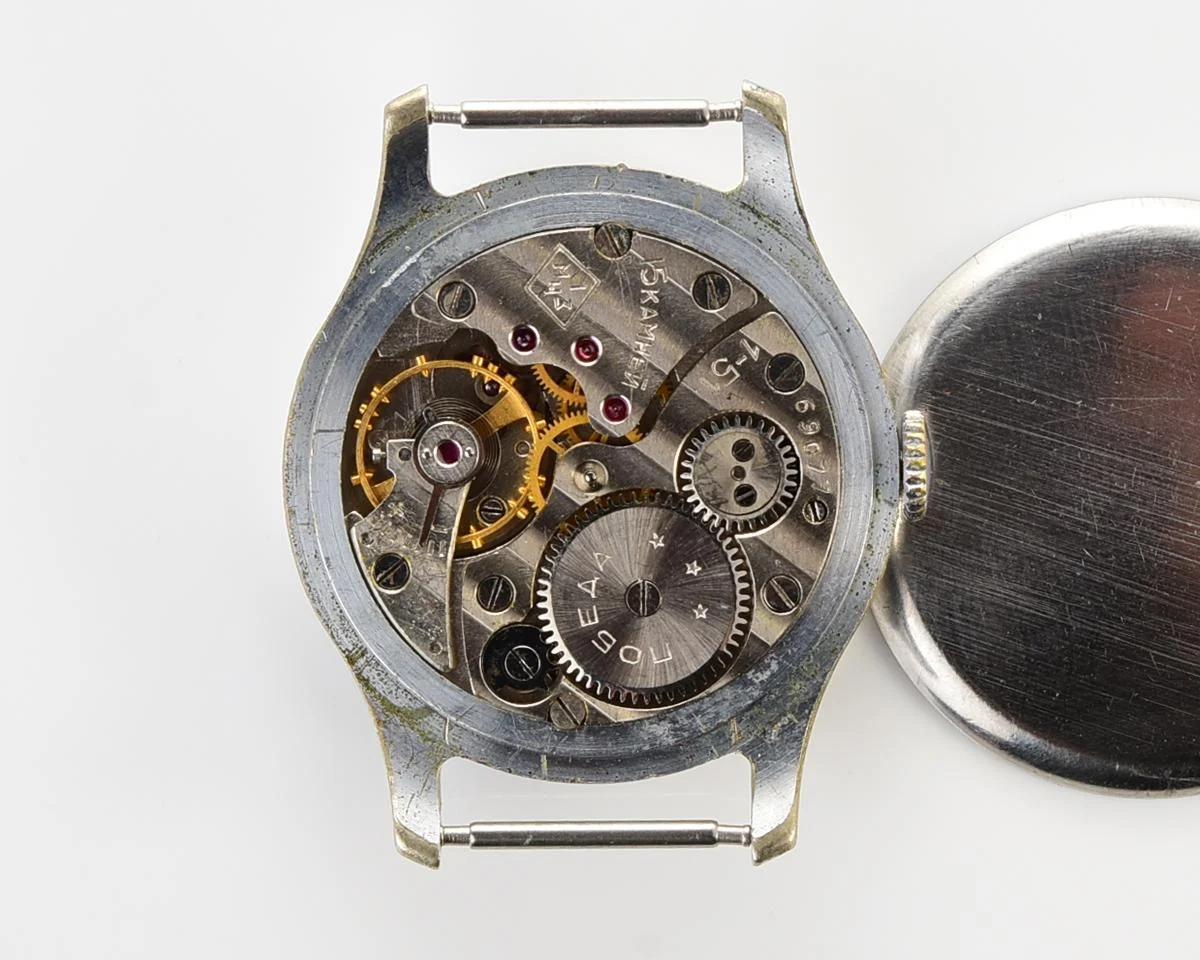 Vintage Soviet mechanical Pobeda wrist watch, 1st quarter 1951