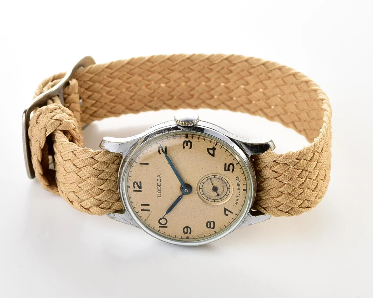 Vintage Soviet mechanical Pobeda wrist watch, 1st quarter 1951