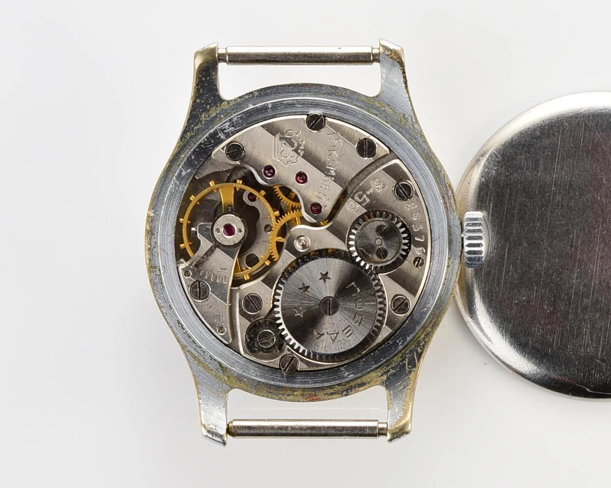 Vintage Soviet mechanical Pobeda wrist watch, 2MChZ from 3rd quarter of 1955