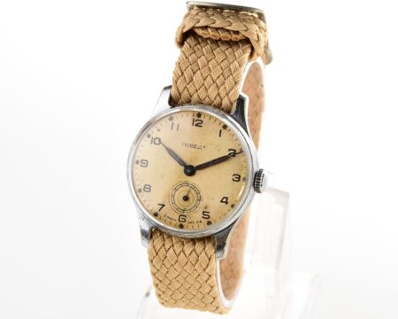Vintage soviet mechanical POBEDA wrist watch, 3rd quarter of 1956