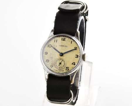 Vintage soviet mechanical POBEDA wrist watch, 3rd quarter of 1951