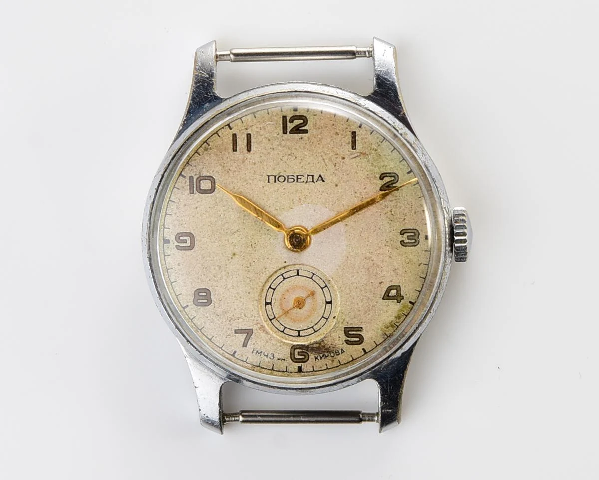 Vintage Soviet mechanical Pobeda wrist watch, from 1955