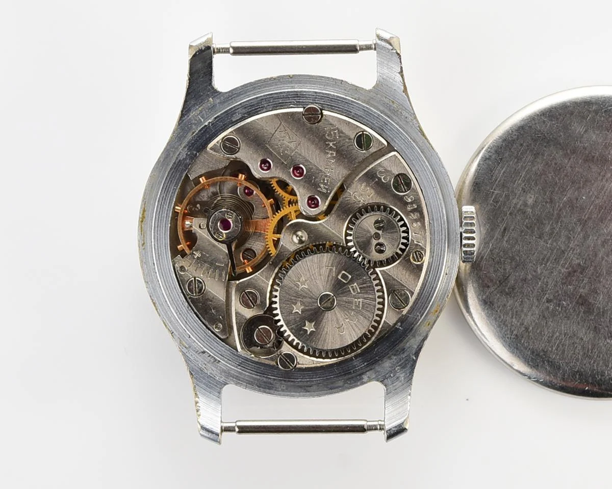 Vintage Soviet mechanical Pobeda wrist watch, from 1955