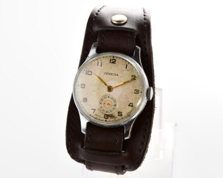 Vintage soviet mechanical POBEDA wrist watch, from 1955