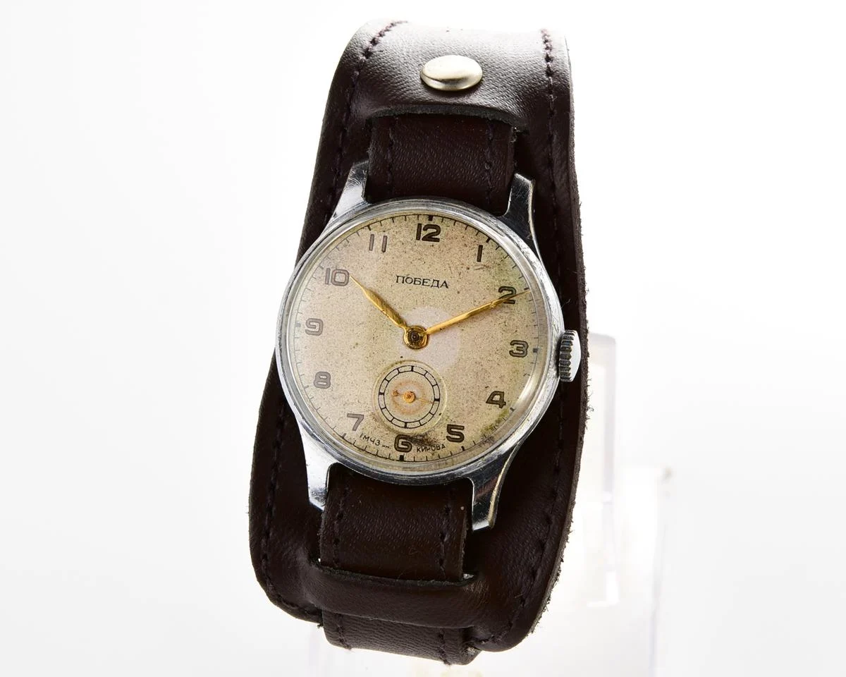 Vintage Soviet mechanical Pobeda wrist watch, from 1955