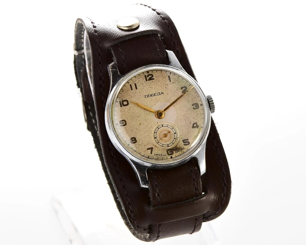 Vintage Soviet mechanical Pobeda wrist watch, from 1955