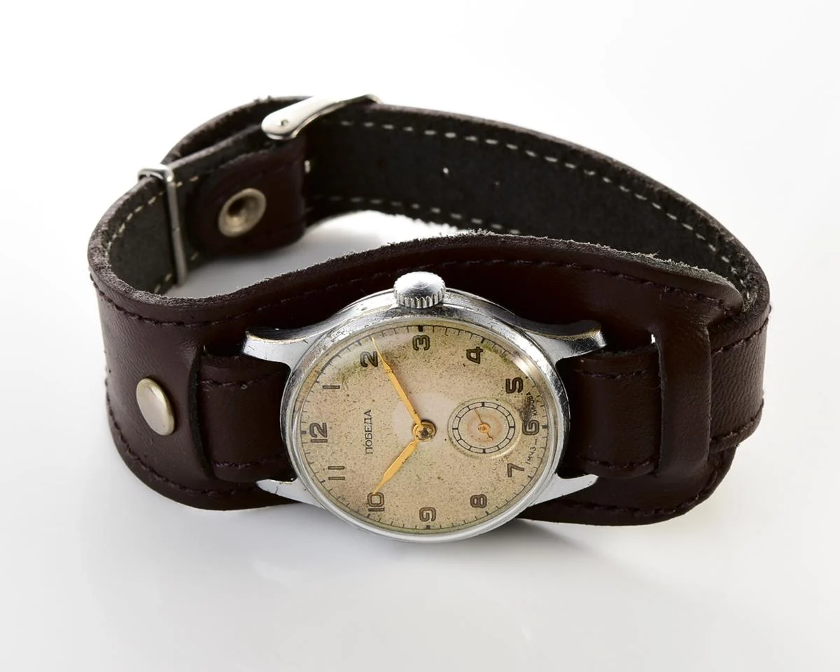 Vintage Soviet mechanical Pobeda wrist watch, from 1955