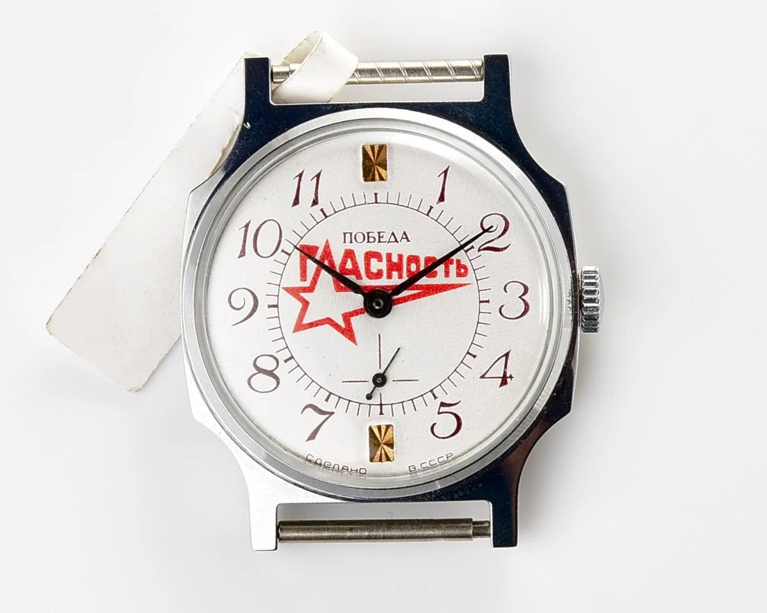 TIME CAPSULE: Soviet mechanical Pobeda – Glasnost watch in box – New Old Stock (NOS)!