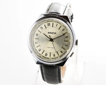 Soviet mechanical Raketa-Cities (Goroda) watch with 24 hours 2623.H mechanical movement