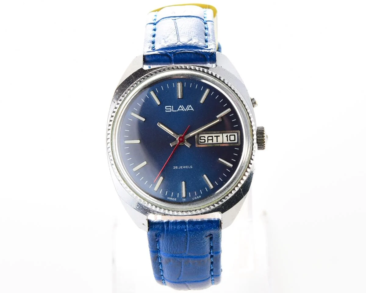 Slava Soviet mechanical vintage watch