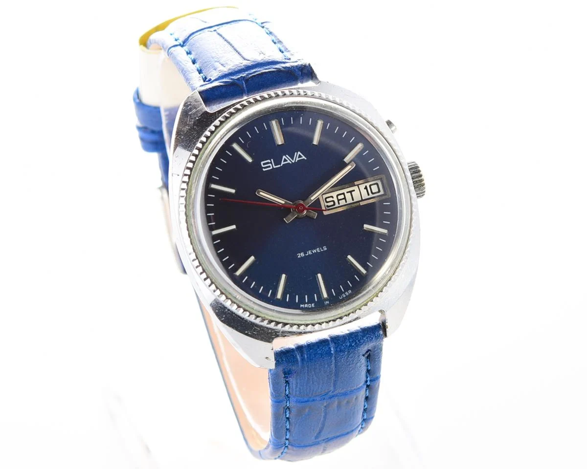 Slava Soviet mechanical vintage watch