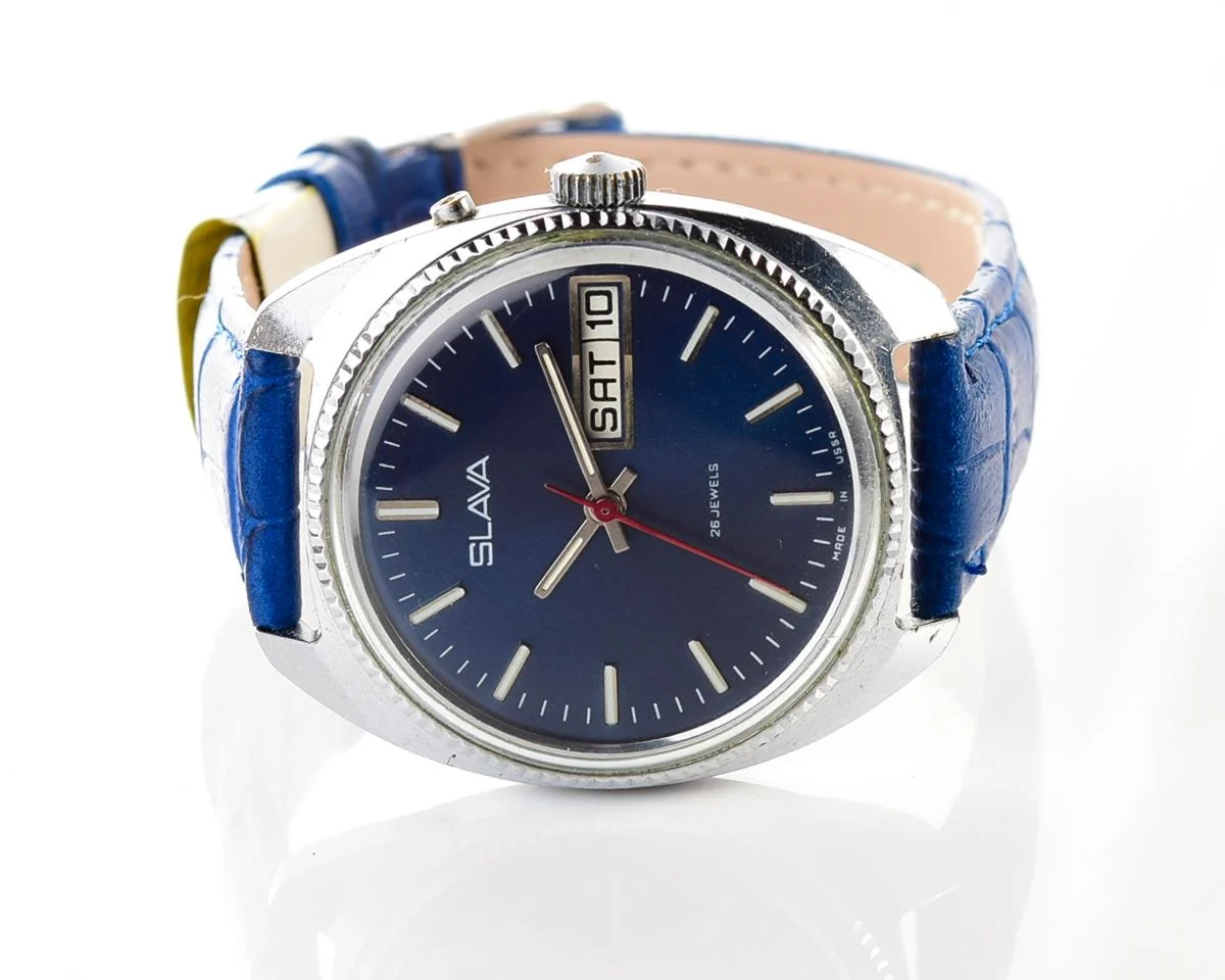 Slava Soviet mechanical vintage watch